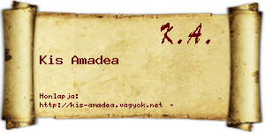 Kis Amadea névjegykártya
